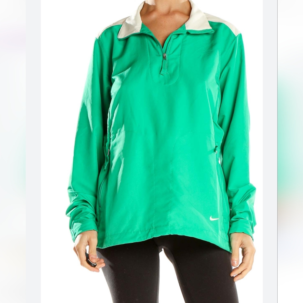 Nike Golf Women's 1/4 Zip Pullover Windbreaker Jacket Zip Pockets Lightweight M